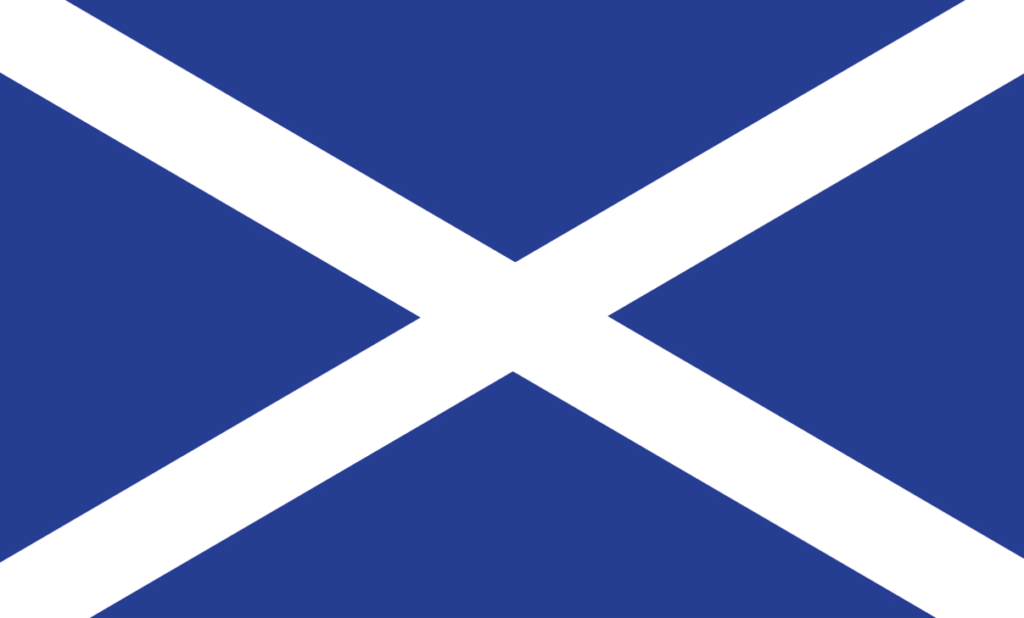 Scottish flag representing First Aid Scotland, part of the First Aid England group